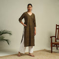 Cotton Straight Pochampally Ikat Kurta for women