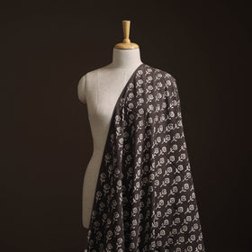 Brown - Bagru Dabu Hand Block Print Natural Dyed Cotton Fabric 06