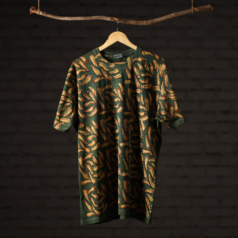 Bindaas art printed cotton unisex round neck t-shirt 48