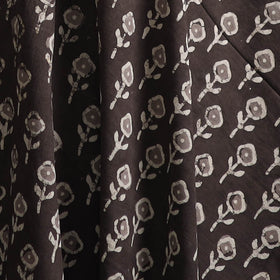Brown - Bagru Dabu Hand Block Print Natural Dyed Cotton Fabric 06