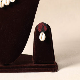 Red Shell Work Fabart Necklace Set