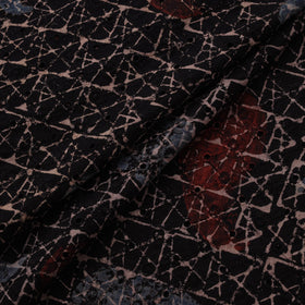 Natural Dyed Ajrakh Hand Block Print Cotton Hakoba Fabric 107