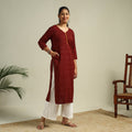 Cotton Straight Pochampally Ikat Kurta for women