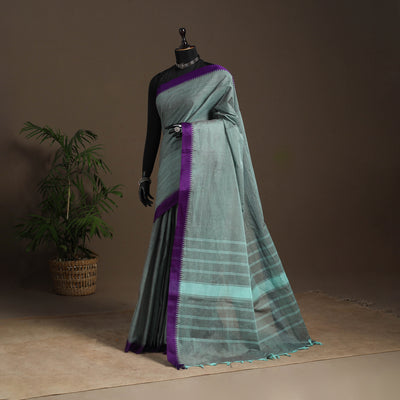 Blue - kandangi chettinad cotton saree with border 112