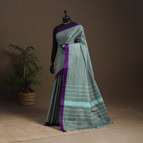 Blue - kandangi chettinad cotton saree with border 112