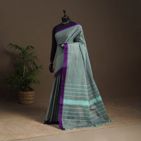 Blue - kandangi chettinad cotton saree with border 112
