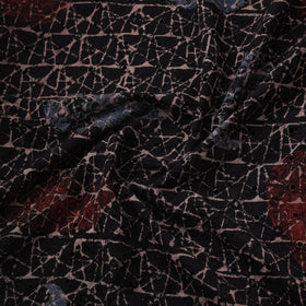 Natural Dyed Ajrakh Hand Block Print Cotton Hakoba Fabric 107