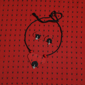 Black - bengali tant saree with matching jewellery & blouse