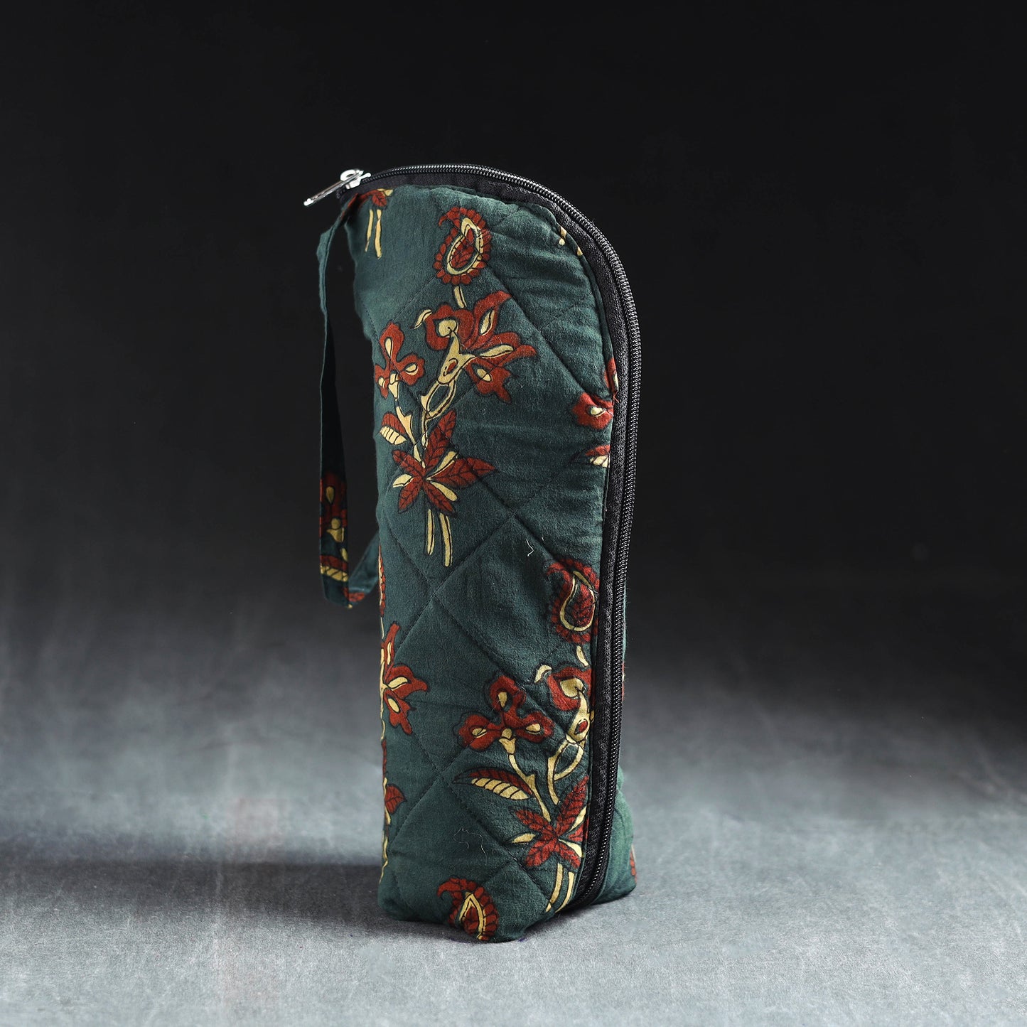 Green Handmade Cotton 1L Water Bottle Cover