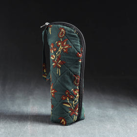 Green Handmade Cotton 1L Water Bottle Cover