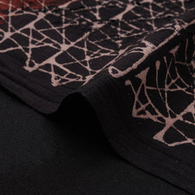 Natural Dyed Ajrakh Hand Block Print Cotton Hakoba Fabric 107