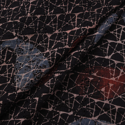 Natural Dyed Ajrakh Hand Block Print Cotton Hakoba Fabric 108
