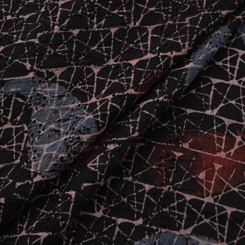 Natural Dyed Ajrakh Hand Block Print Cotton Hakoba Fabric 108