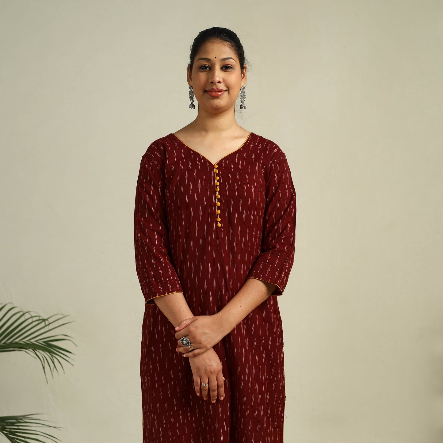 Cotton Straight Pochampally Ikat Kurta for women