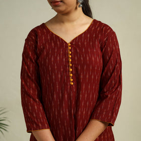 Cotton Straight Pochampally Ikat Kurta for women