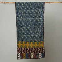 Multicolor - Patchwork Cotton Stole in Ajrakh Block Prints 32