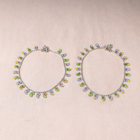  Handcrafted Paka Meenakari Anklets (Pair) Online at iTokri.com