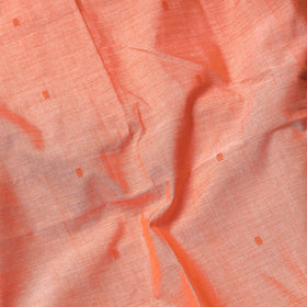 Orange - Pure Handloom Thread Buti Cotton Unisex Kurta Material - 3 Meter