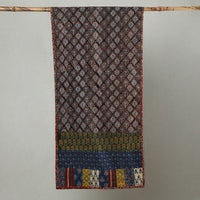 Multicolor - Patchwork Cotton Stole in Ajrakh Block Prints 31