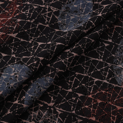 Natural Dyed Ajrakh Hand Block Print Cotton Hakoba Fabric 109