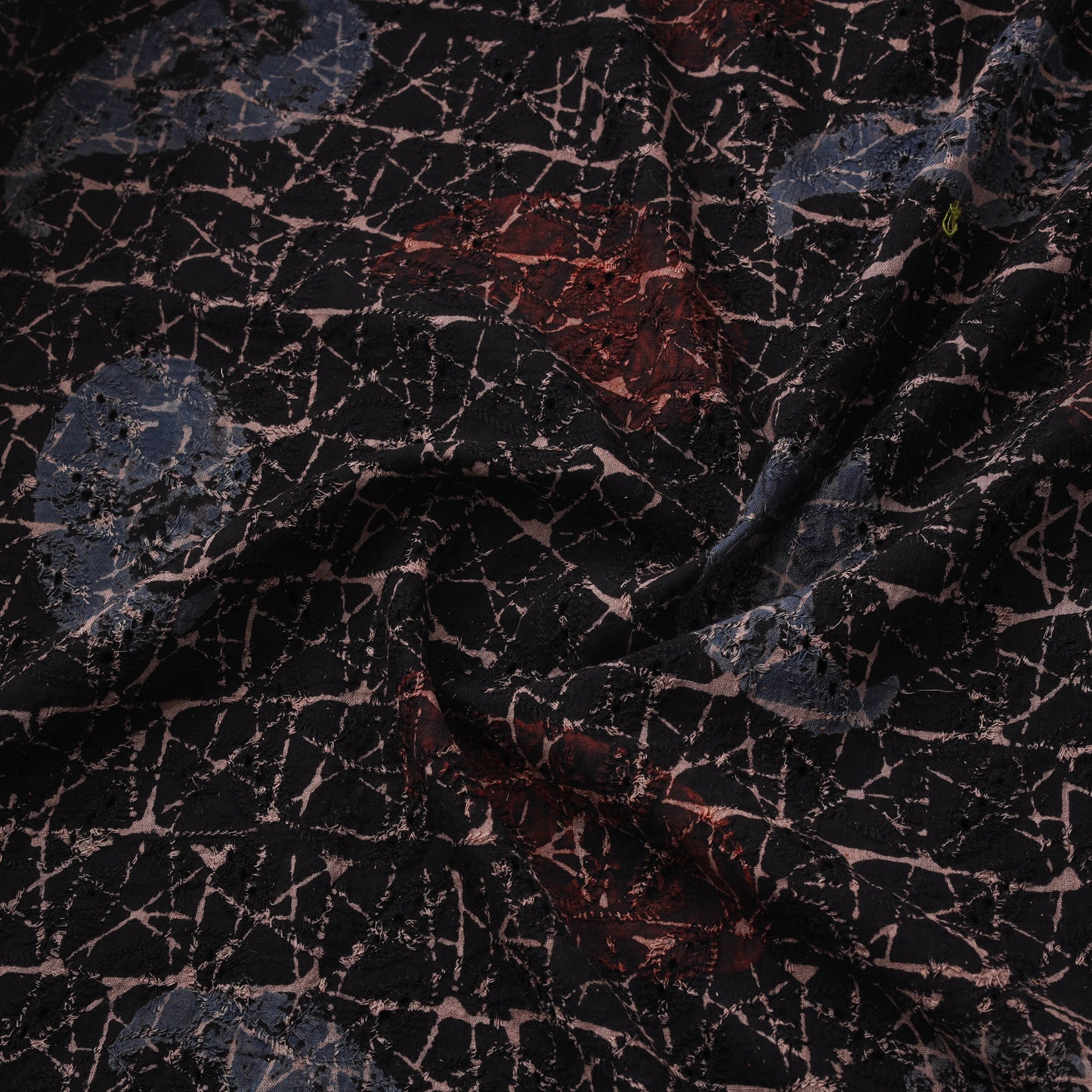 Natural Dyed Ajrakh Hand Block Print Cotton Hakoba Fabric 109