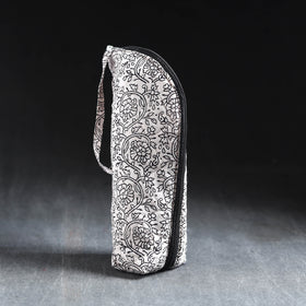 Grey Handmade Cotton 1L Water Bottle Cover