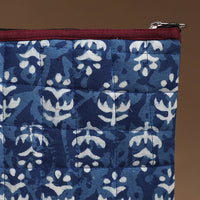 Blue - Handmade Quilted Cotton Utility Pouch 33