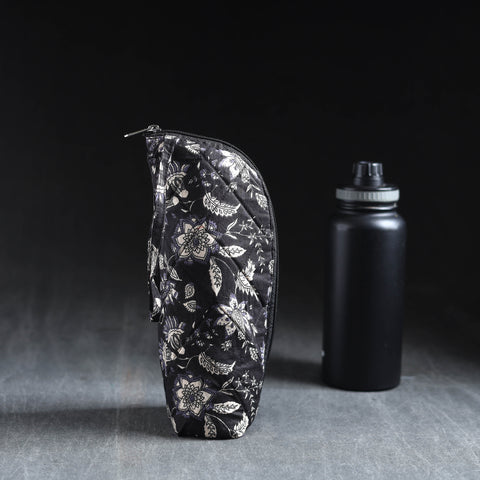 Black  Handmade Cotton 1L Water Bottle Cover