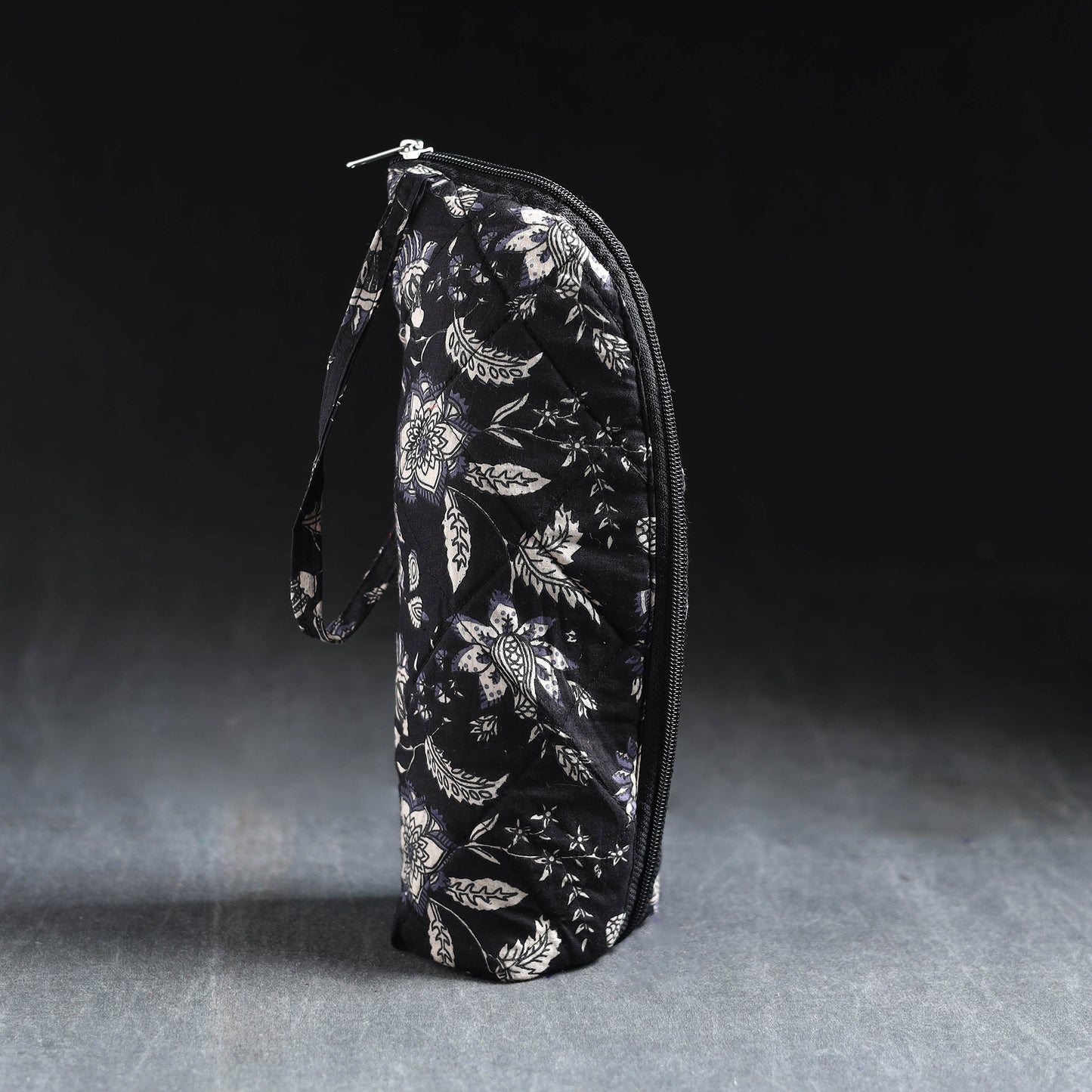 Black  Handmade Cotton 1L Water Bottle Cover