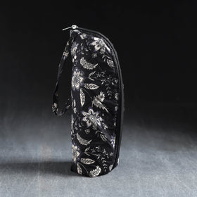 Black  Handmade Cotton 1L Water Bottle Cover