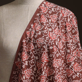 Maroon - Bagru Dabu Hand Block Print Natural Dyed Cotton Fabric 13
