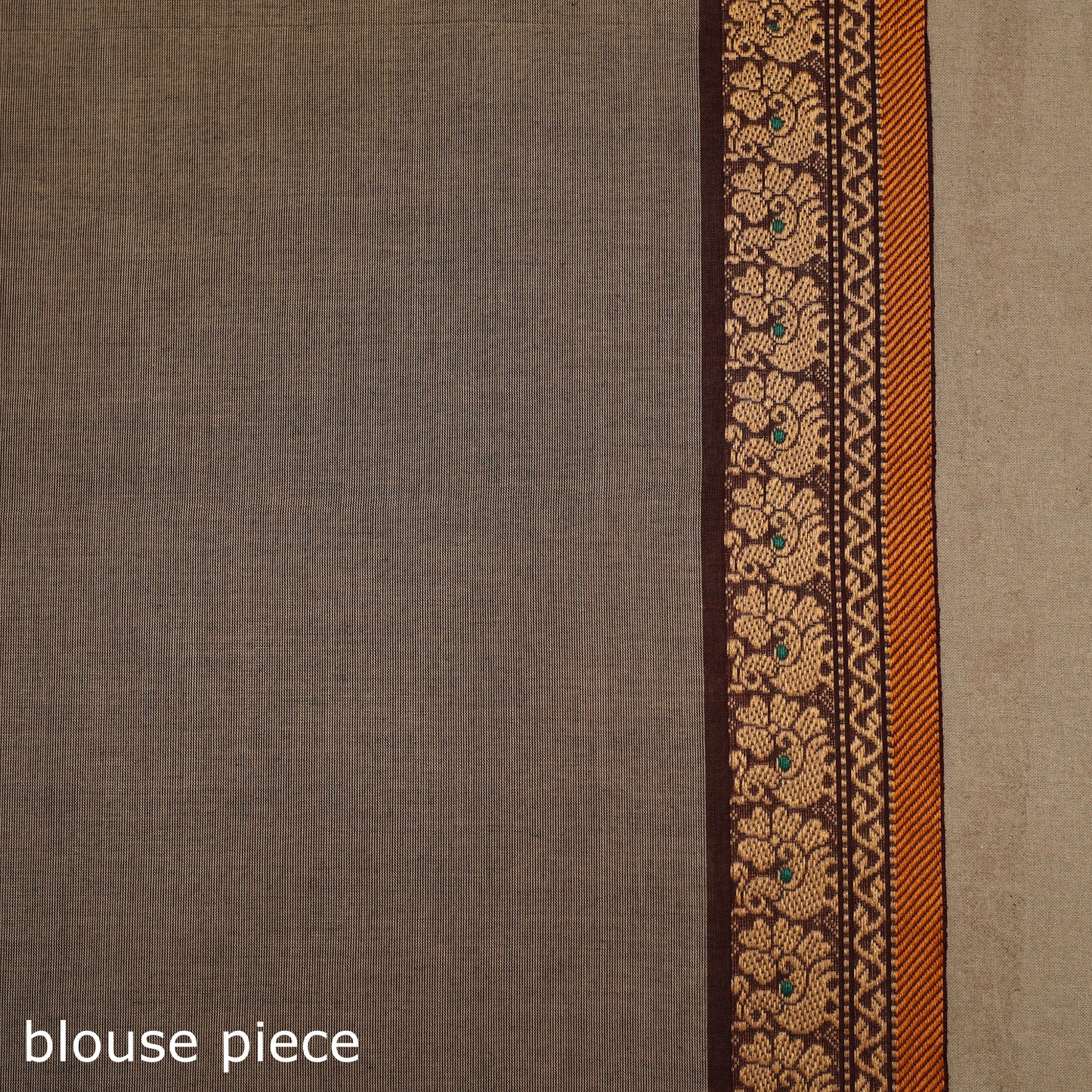 Brown Kandangi Chettinad Cotton Saree with Border