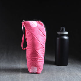 Pink Handmade Cotton 1L Water Bottle Cover