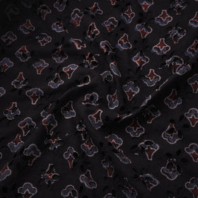 Natural Dyed Ajrakh Hand Block Print Cotton Hakoba Fabric 112
