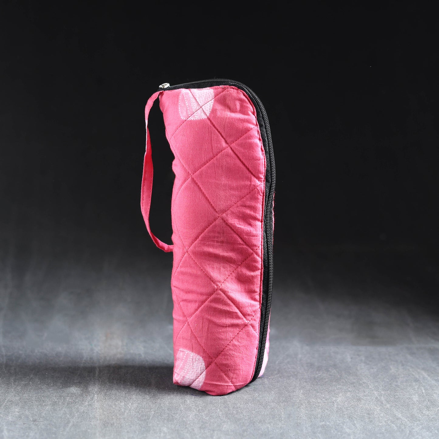Pink Handmade Cotton 1L Water Bottle Cover
