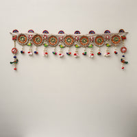 Diwali Decor Handmade Gota & Bead Work Toran 02