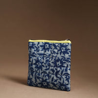 Blue - Handmade Quilted Cotton Utility Pouch 35