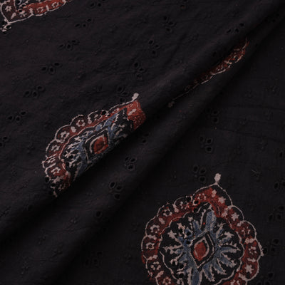 Natural Dyed Ajrakh Hand Block Print Cotton Hakoba Fabric 113