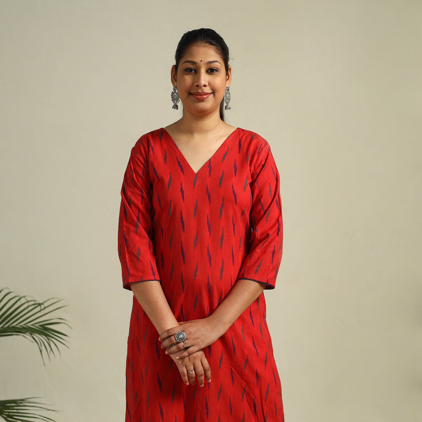 Cotton Straight Pochampally Ikat Kurta for women