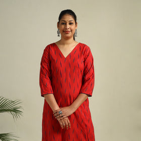 Cotton Straight Pochampally Ikat Kurta for women