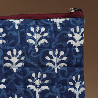 Blue - Handmade Quilted Cotton Utility Pouch 36