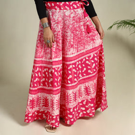 Buy Hand Batik Print Running Stitch Cotton Long Skirt