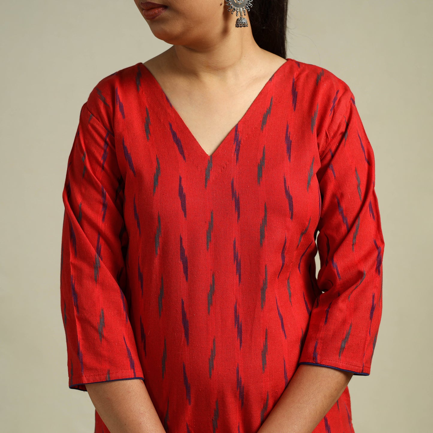 Cotton Straight Pochampally Ikat Kurta for women