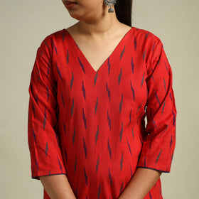 Cotton Straight Pochampally Ikat Kurta for women