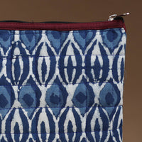 Blue - Handmade Quilted Cotton Utility Pouch 37