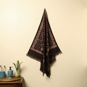  Brown Pipad Block Printed Cotton Handloom Towel