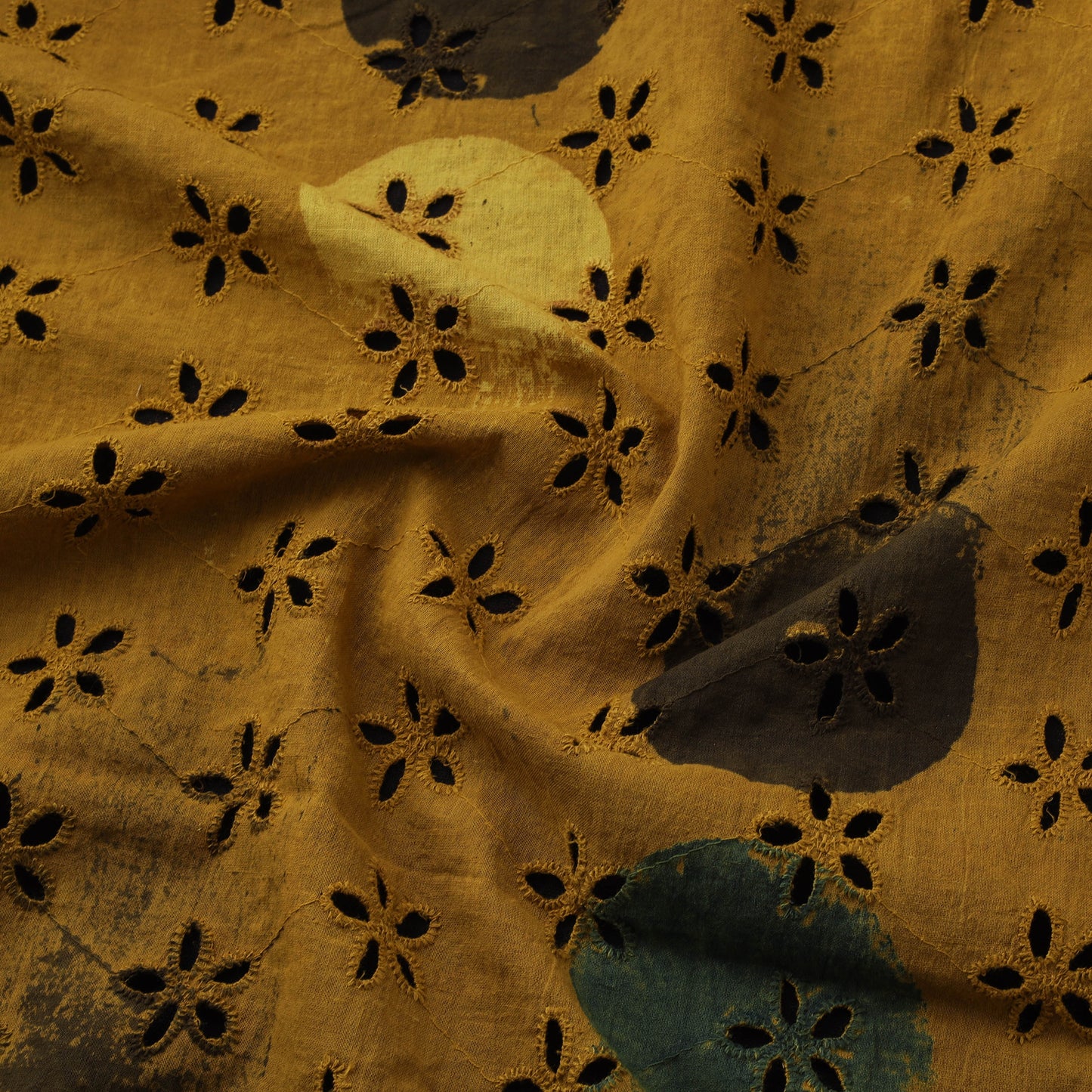 Natural Dyed Ajrakh Hand Block Print Cotton Hakoba Fabric 114