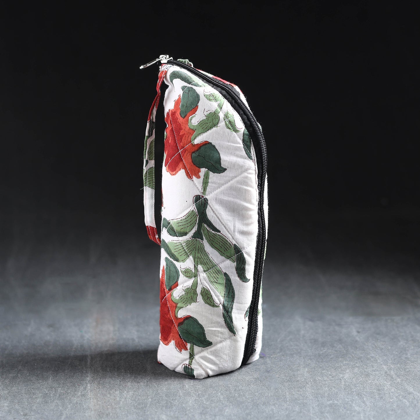 White Handmade Cotton 1L Water Bottle Cover