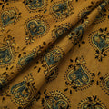 Natural Dyed Ajrakh Hand Block Print Cotton Hakoba Fabric 115