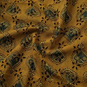 Natural Dyed Ajrakh Hand Block Print Cotton Hakoba Fabric 115